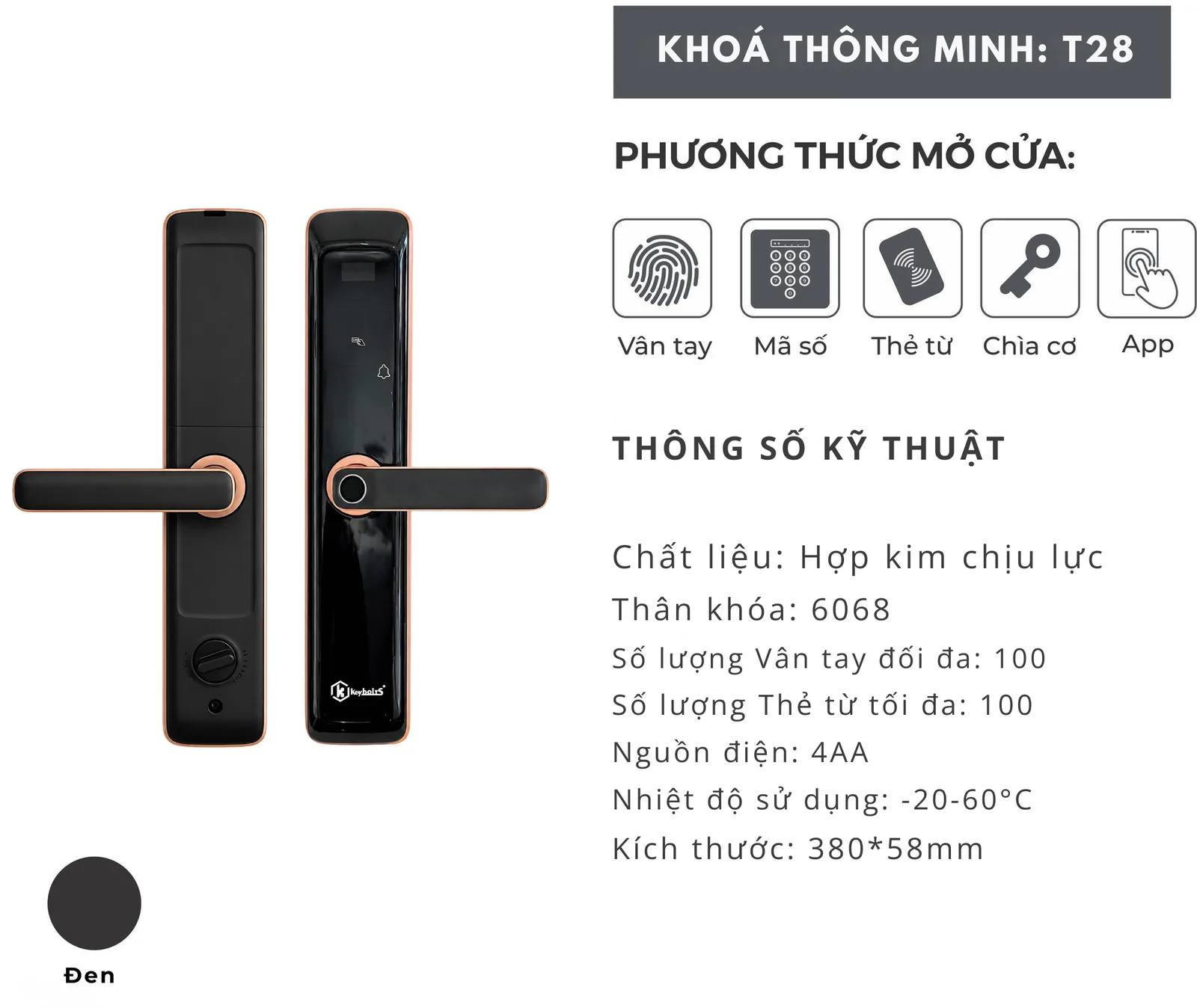 Khóa thông minh Keybolts T28